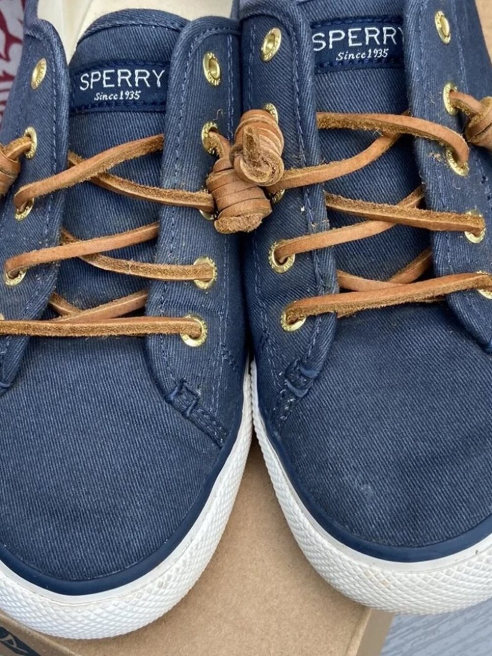 EUC Women’s Seacoat Navy Sperry Sneakers Sz 7.5 - Picture 6 of 6
